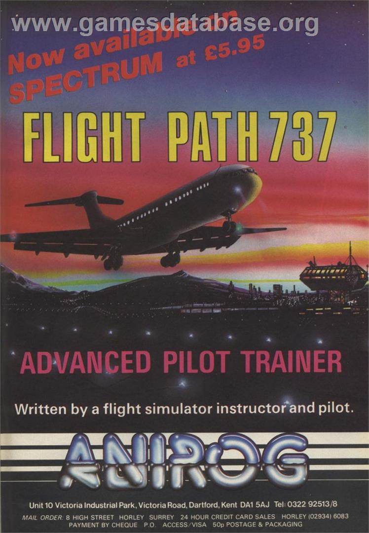 Flight Path 737 - Acorn Electron - Artwork - Advert