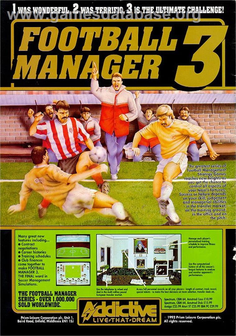Football Manager 3 - Amstrad CPC - Artwork - Advert