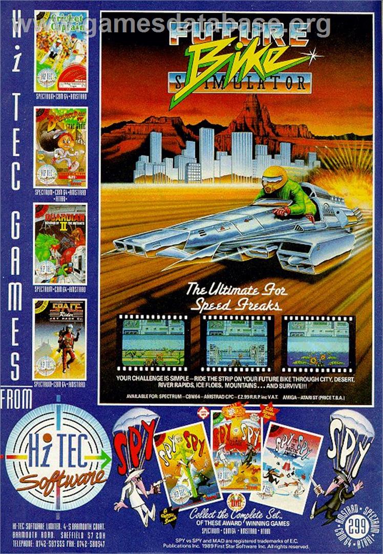 Future Bike Simulator - Sinclair ZX Spectrum - Artwork - Advert