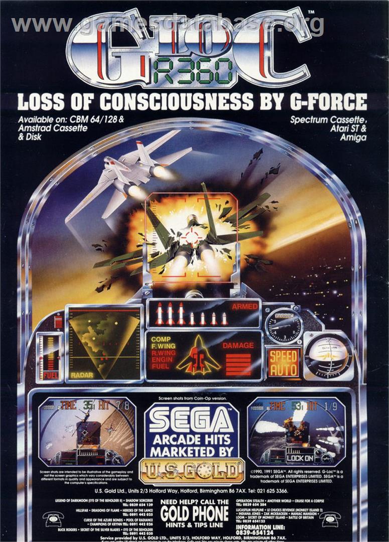 G-Loc R360 - Sinclair ZX Spectrum - Artwork - Advert