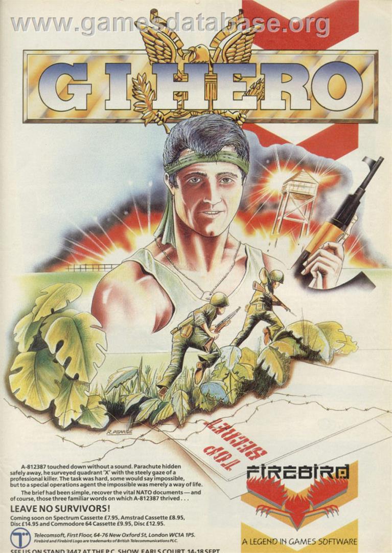 GI Hero - Sinclair ZX Spectrum - Artwork - Advert