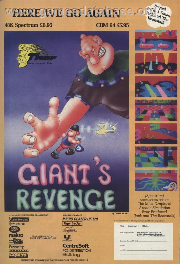 Giant's Revenge - Commodore 64 - Artwork - Advert