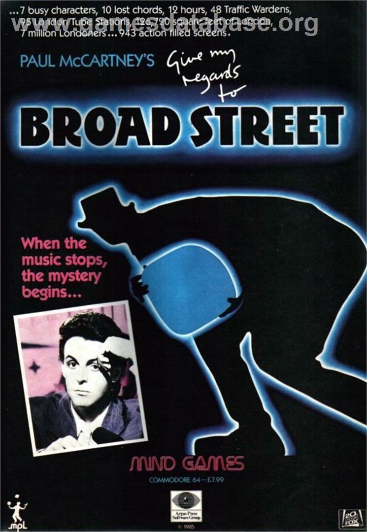 Give My Regards To Broad Street - Sinclair ZX Spectrum - Artwork - Advert