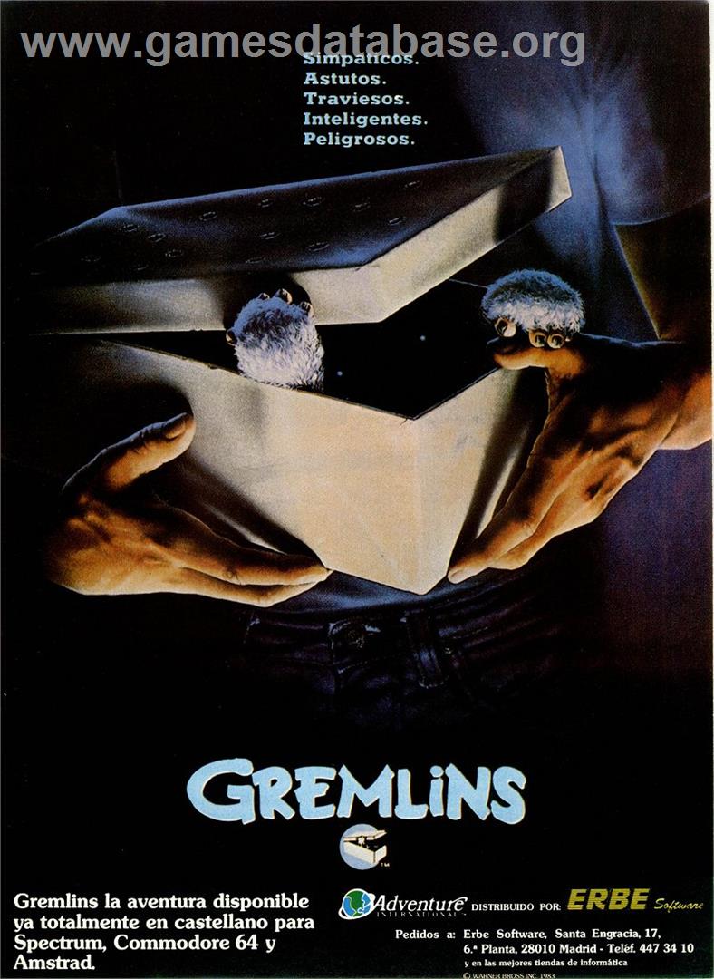 Gremlins (Thor Computer Software) - Sinclair ZX Spectrum - Artwork - Advert