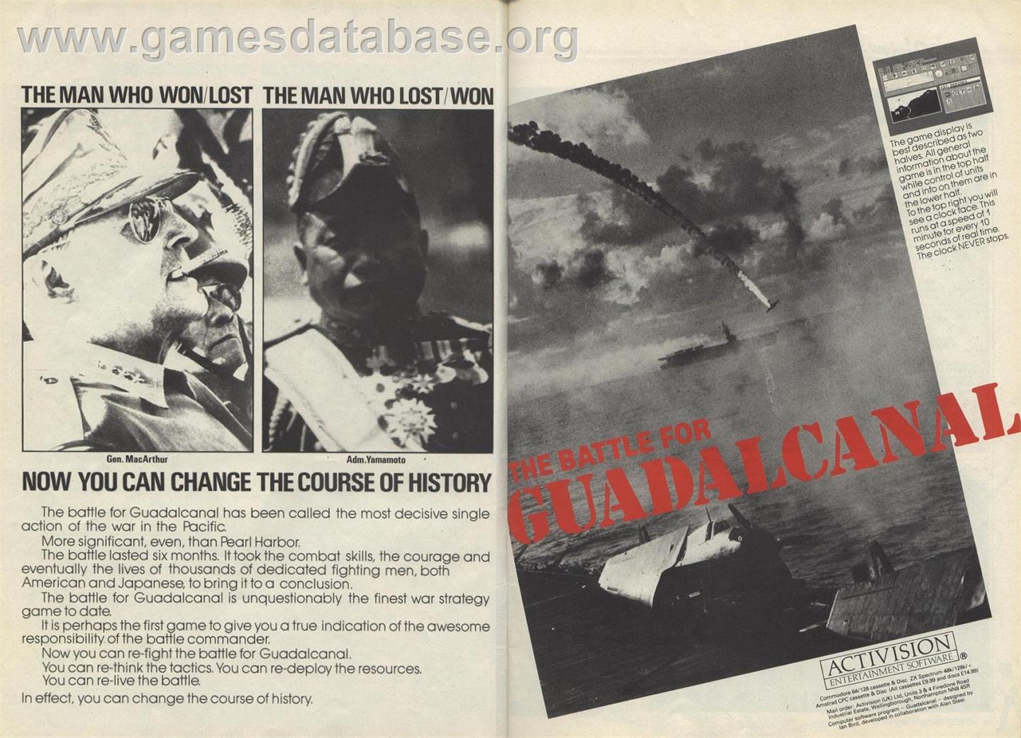 Guadalcanal - Commodore 64 - Artwork - Advert