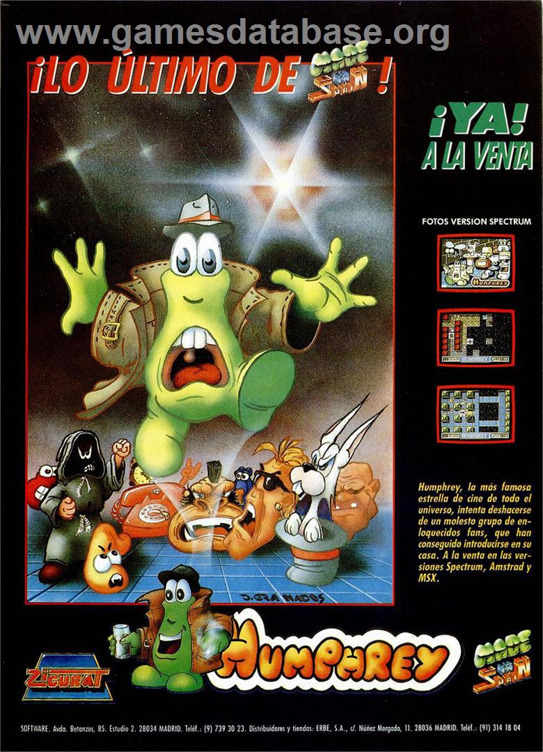 Humphrey - MSX 2 - Artwork - Advert