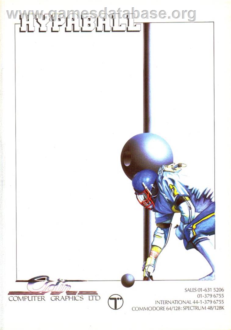 Hypaball - Sinclair ZX Spectrum - Artwork - Advert