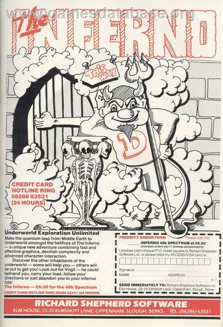 Inferno - Atari ST - Artwork - Advert