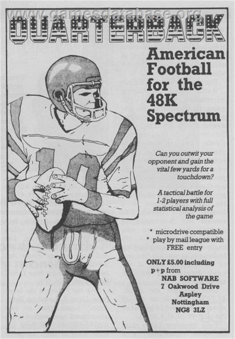 John Elway's Quarterback - Apple II - Artwork - Advert