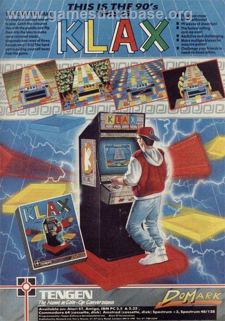 Klax - Acorn BBC Micro - Artwork - Advert