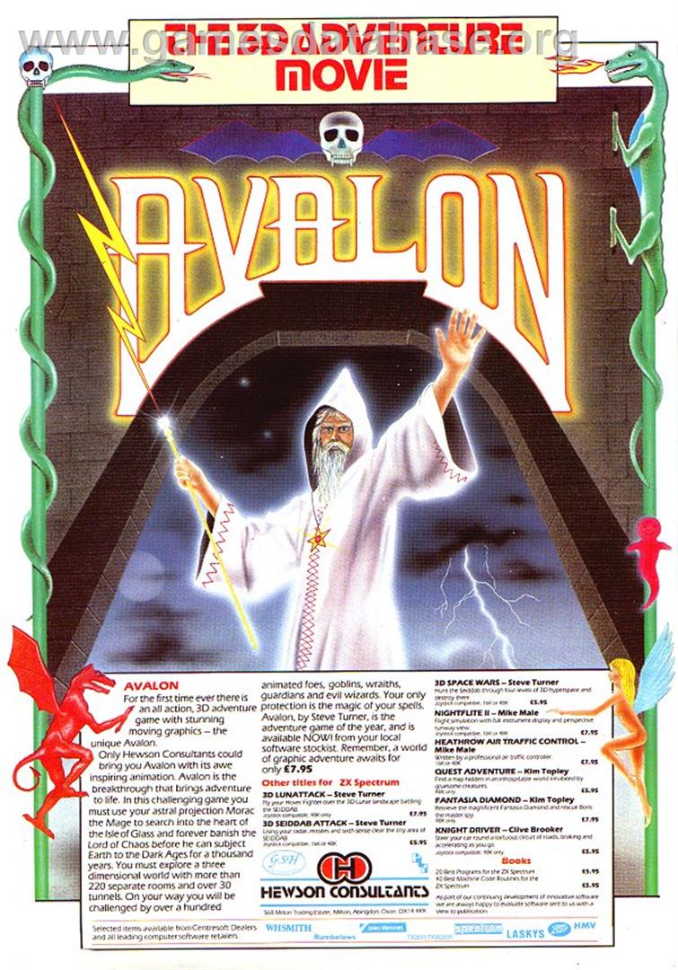 Legend Of Avalon, The - Sinclair ZX Spectrum - Artwork - Advert