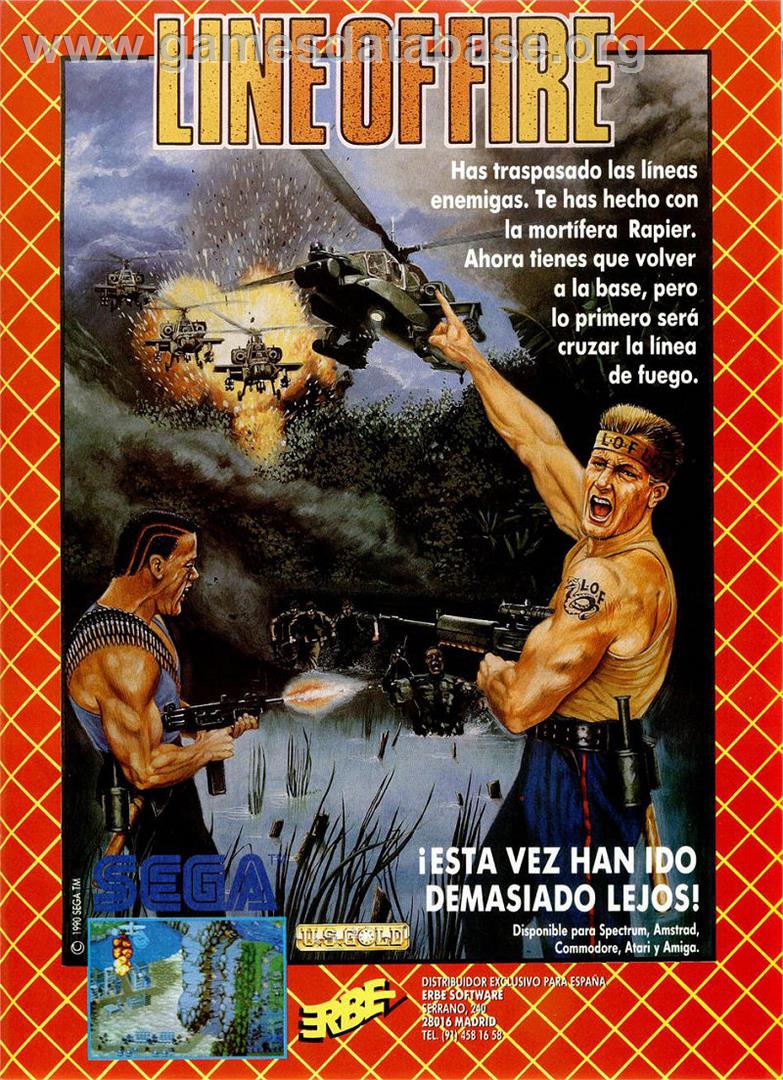 Line Of Fire - Amstrad CPC - Artwork - Advert
