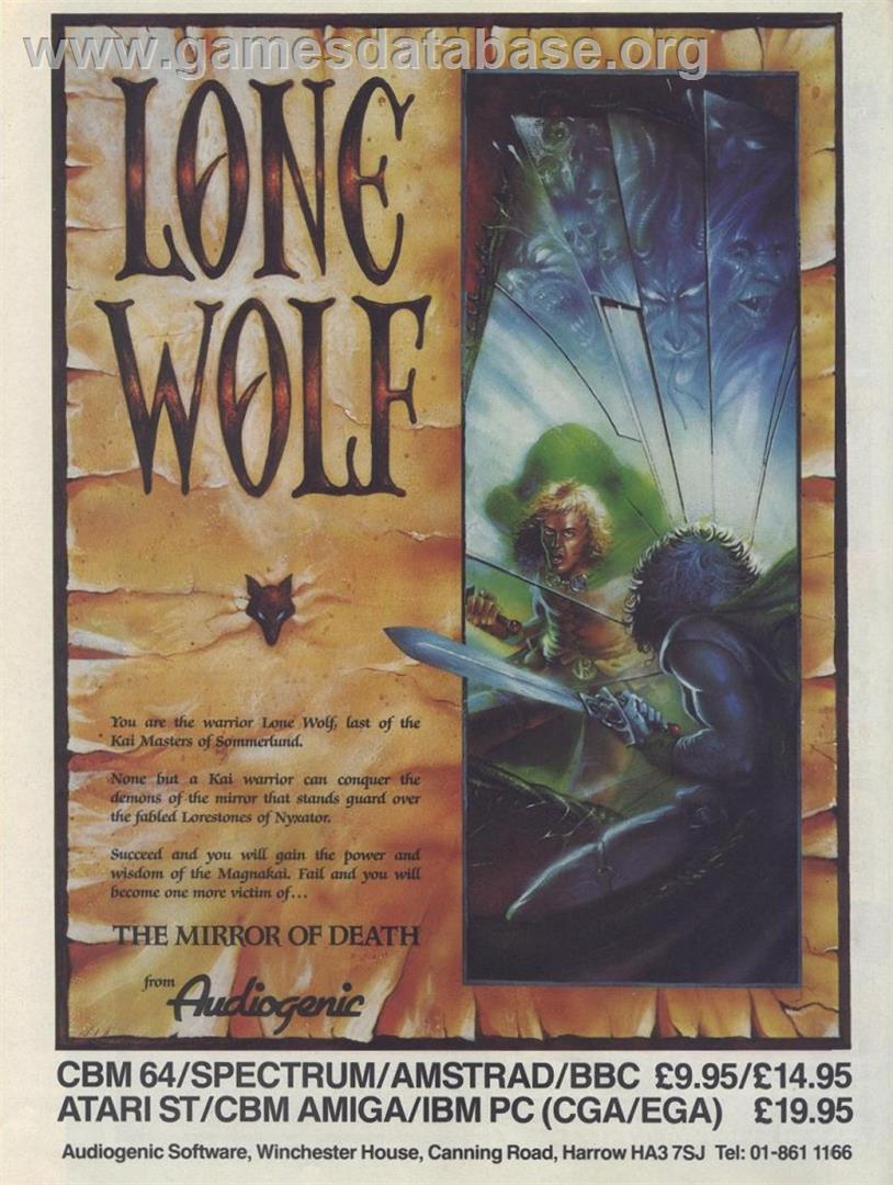 Lone Wolf - The Mirror Of Death - Amstrad CPC - Artwork - Advert
