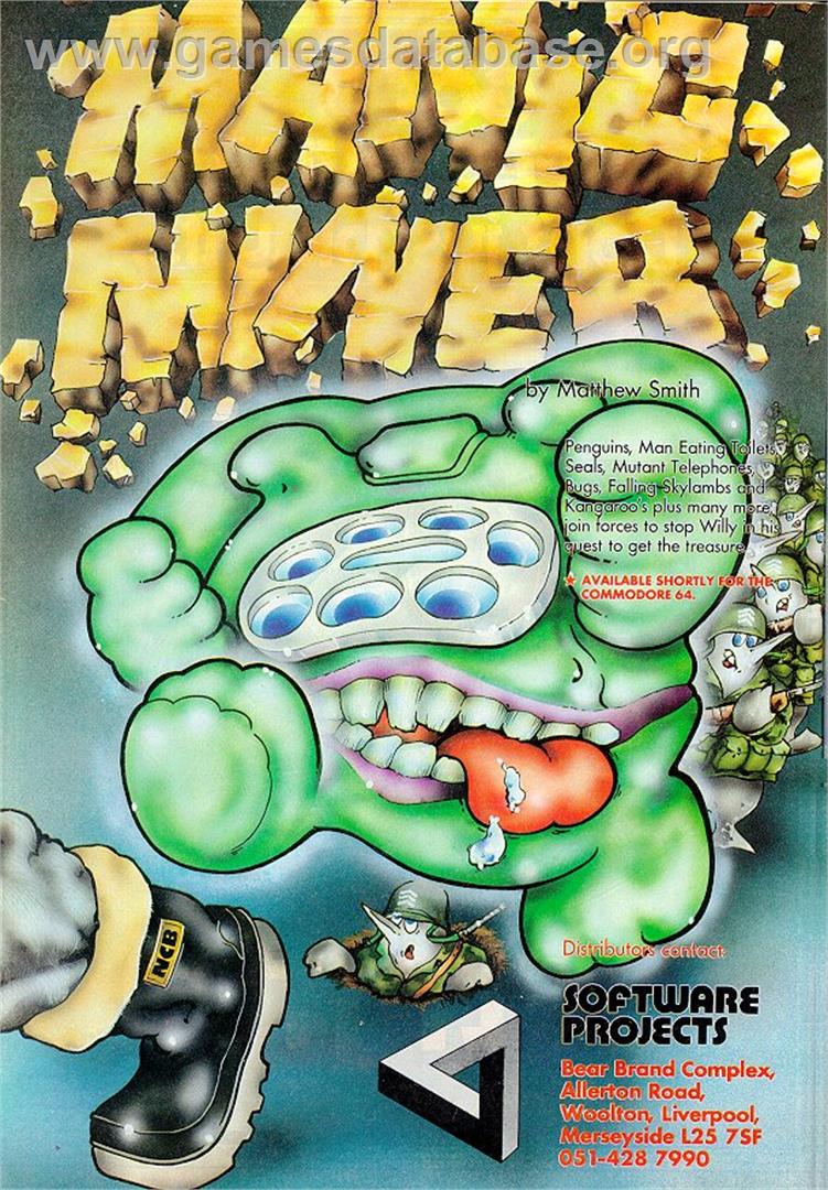 Manic Miner - Microsoft DOS - Artwork - Advert