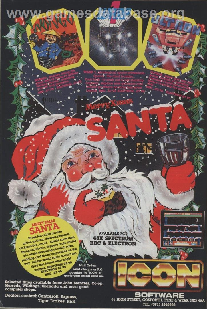 Merry Xmas Santa - Acorn BBC Micro - Artwork - Advert
