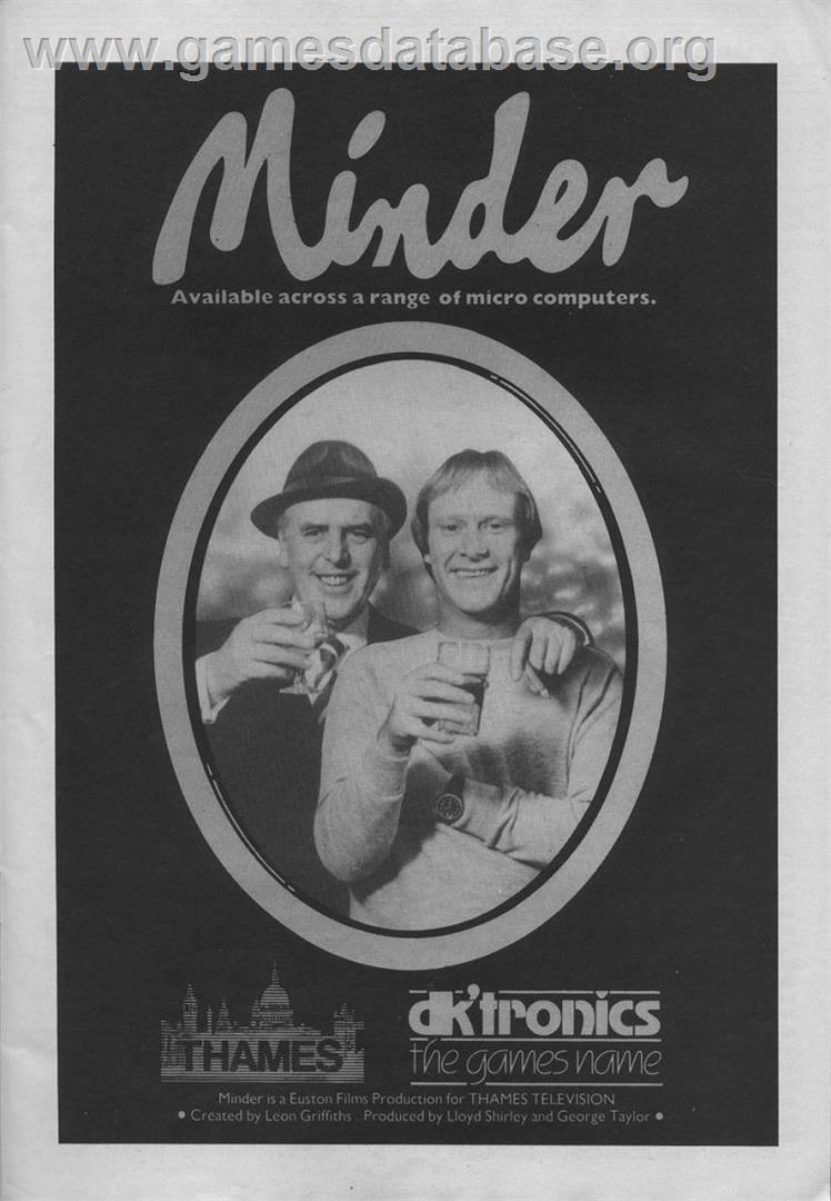 Minder - Sinclair ZX Spectrum - Artwork - Advert