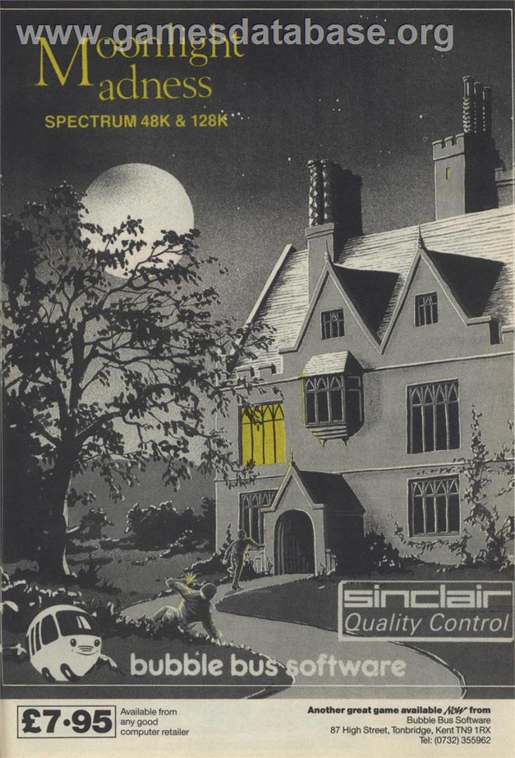 Moonlight Madness - Sinclair ZX Spectrum - Artwork - Advert