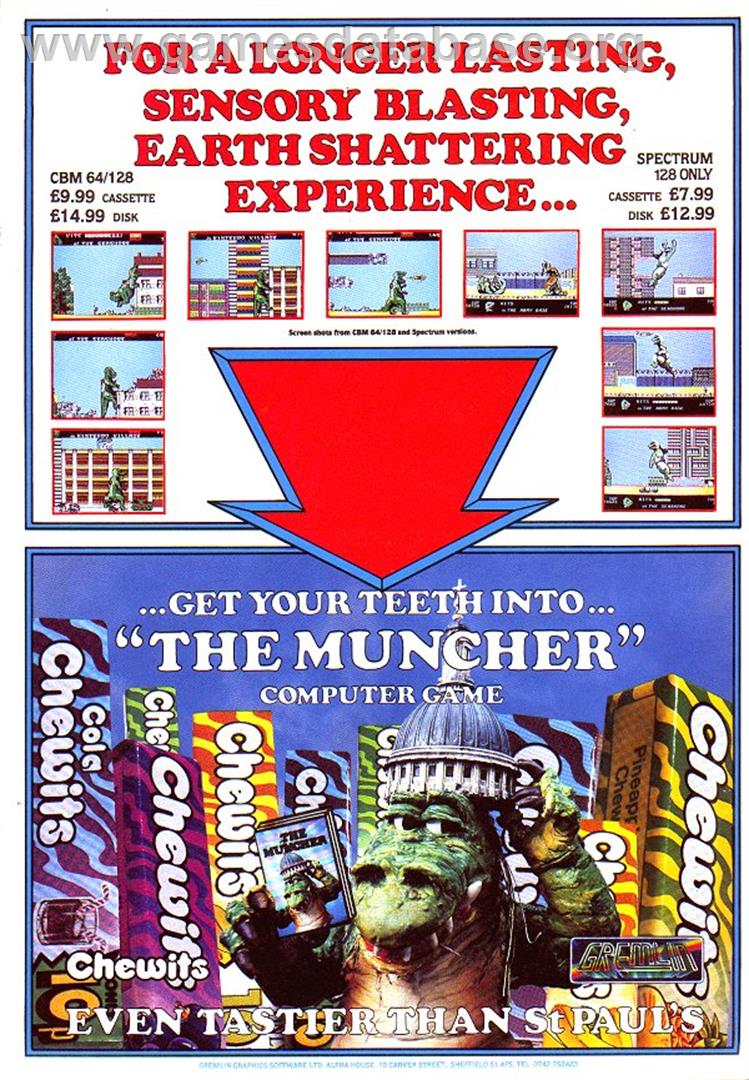 Muncher! - Sinclair ZX Spectrum - Artwork - Advert