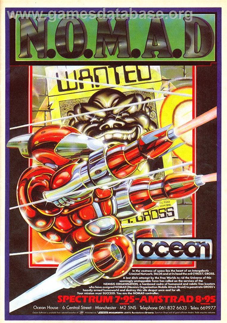 N.O.M.A.D - Commodore 64 - Artwork - Advert