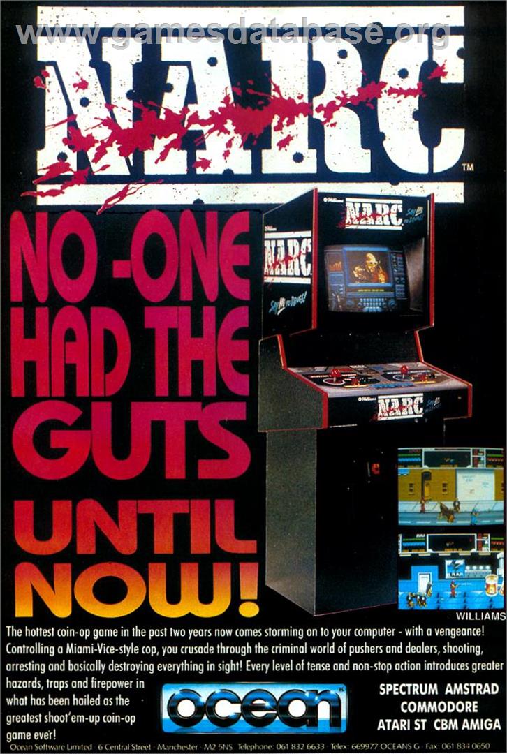 Narc - Sony Playstation 2 - Artwork - Advert