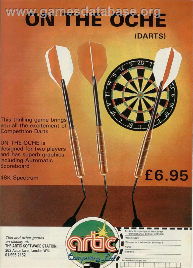 On The Oche - Amstrad CPC - Artwork - Advert