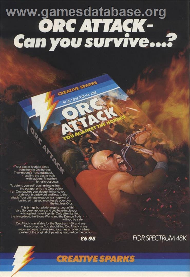 Orc Attack - Atari 8-bit - Artwork - Advert