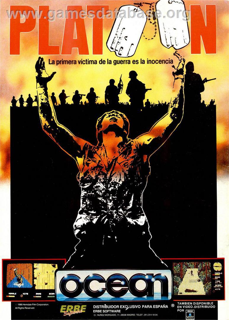 Platoon - Sinclair ZX Spectrum - Artwork - Advert