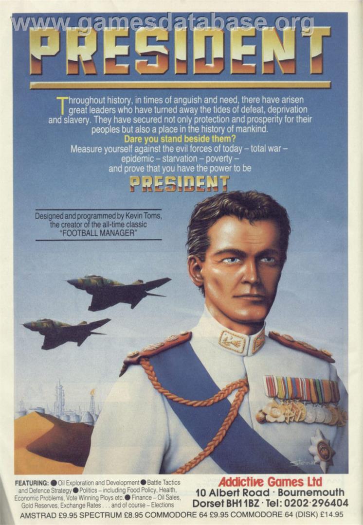 President 2 - Sinclair ZX Spectrum - Artwork - Advert