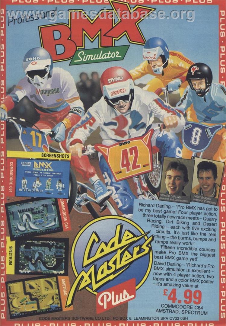 Professional BMX Simulator - Commodore 64 - Artwork - Advert