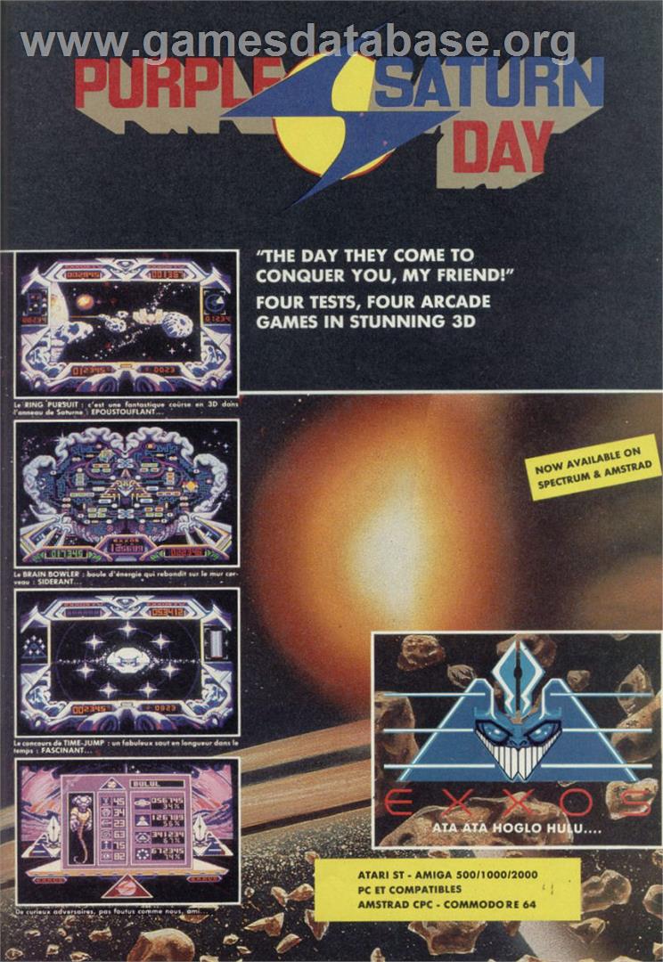 Purple Saturn Day - Amstrad CPC - Artwork - Advert