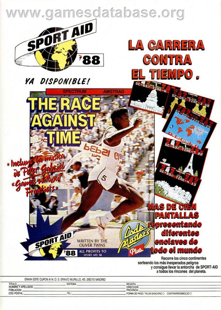 Race Against Time, The - Sinclair ZX Spectrum - Artwork - Advert