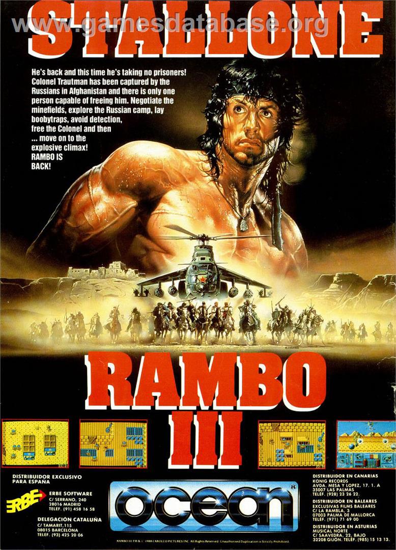 Rambo 3 - MSX - Artwork - Advert