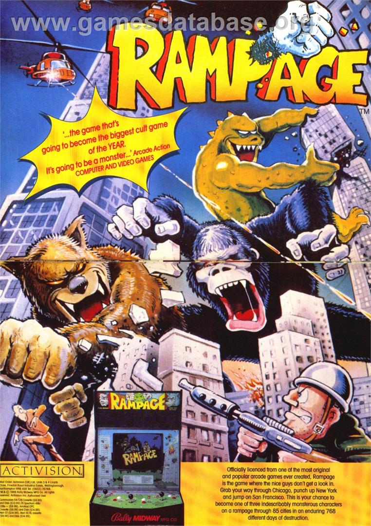 Rampage - Sinclair ZX Spectrum - Artwork - Advert