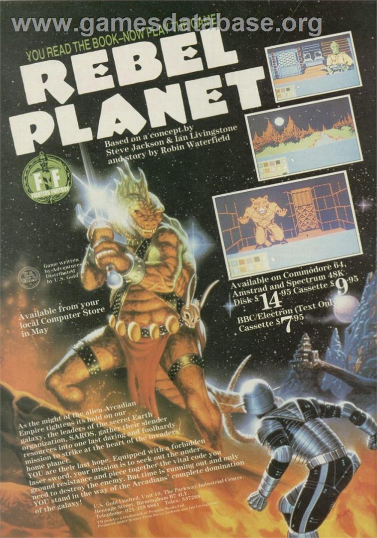 Rebel Planet - Sinclair ZX Spectrum - Artwork - Advert