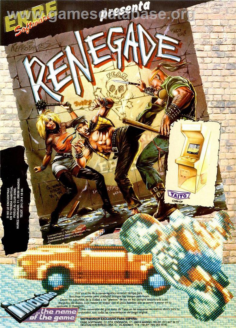 Renegade - Sinclair ZX Spectrum - Artwork - Advert