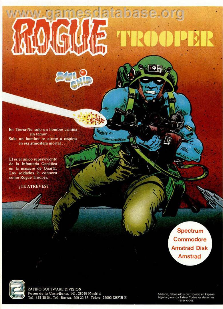Rogue Trooper - Sinclair ZX Spectrum - Artwork - Advert