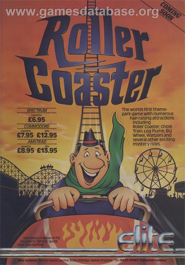 Roller Coaster - Sinclair ZX Spectrum - Artwork - Advert