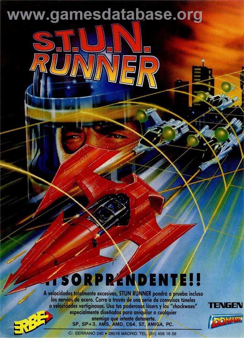 S.T.U.N. Runner - Sinclair ZX Spectrum - Artwork - Advert
