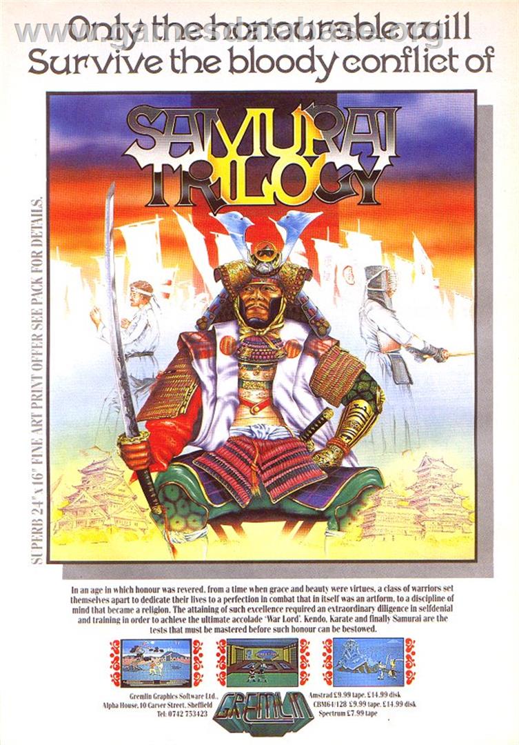 Samurai Trilogy - Amstrad CPC - Artwork - Advert