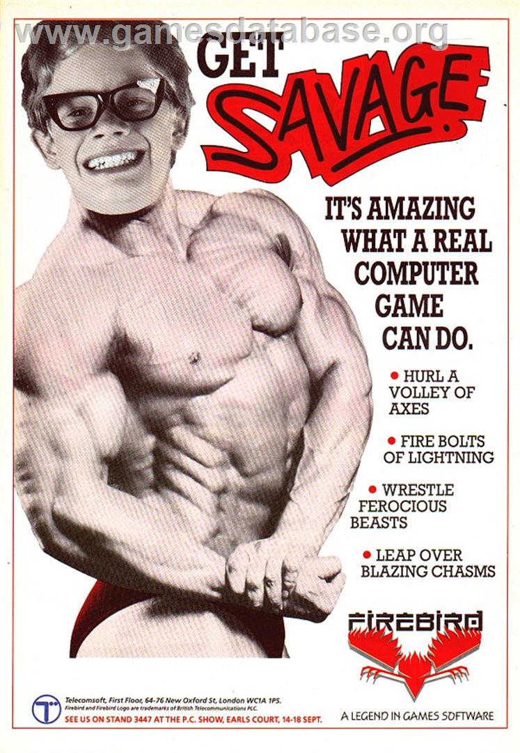 Savage - Sinclair ZX Spectrum - Artwork - Advert