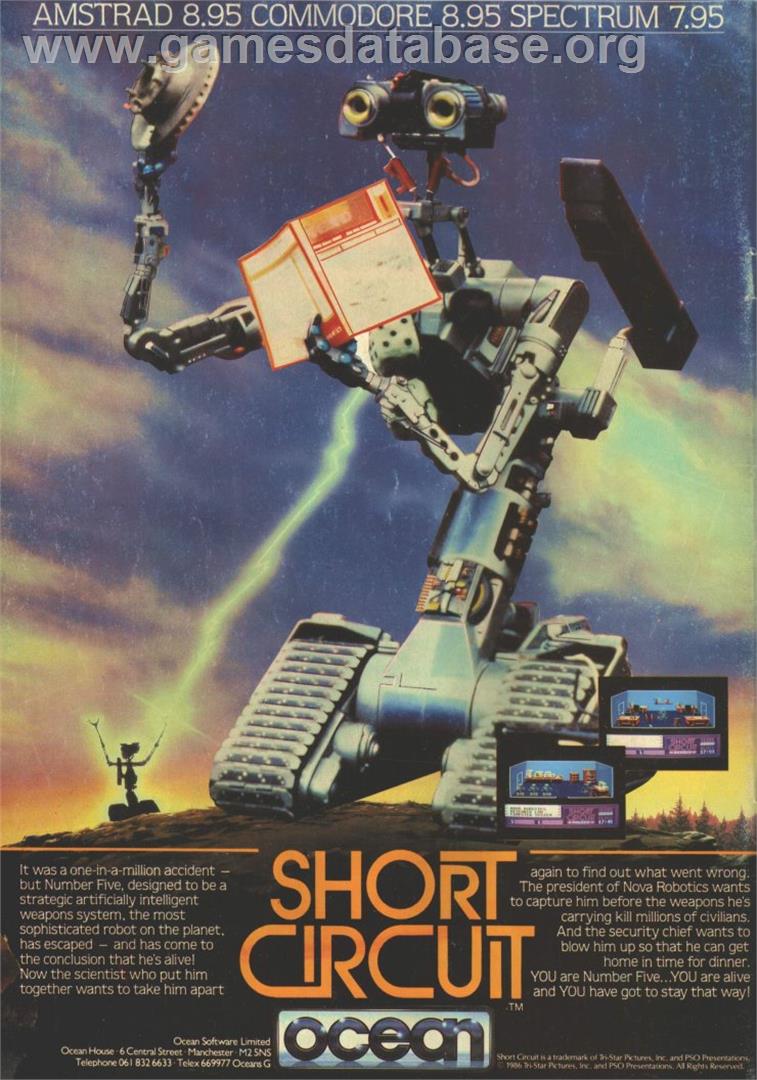 Short Circuit - Sinclair ZX Spectrum - Artwork - Advert