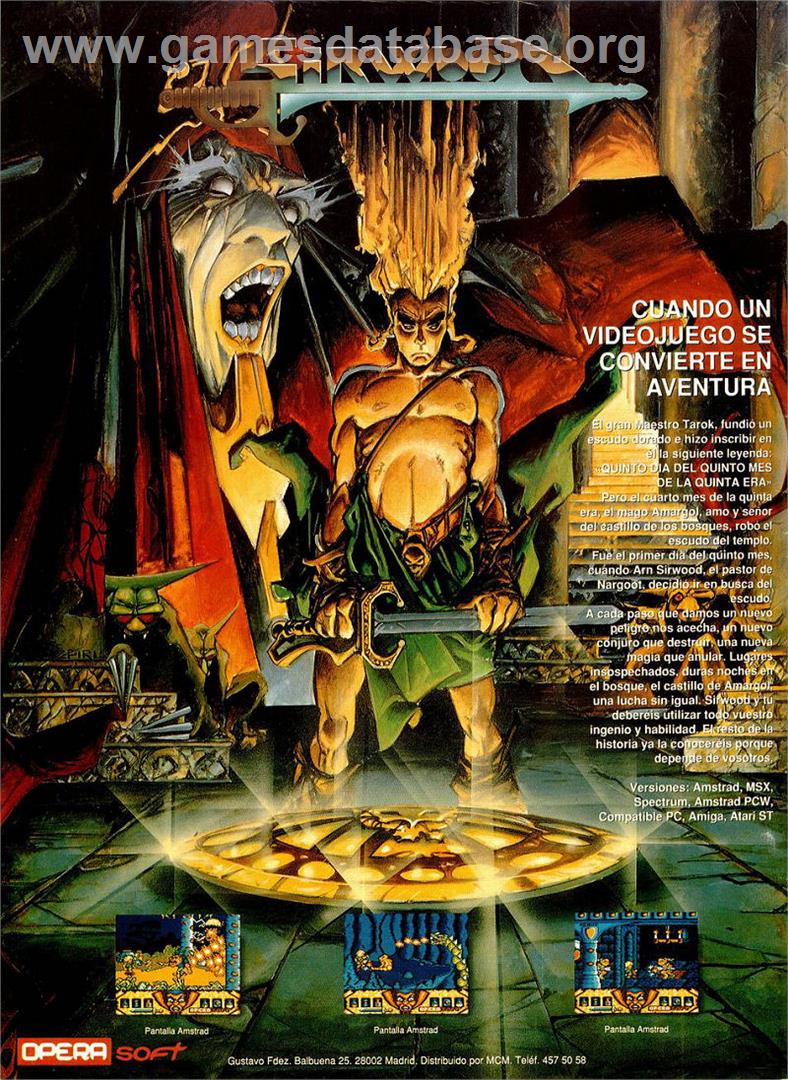 Sirwood - Sinclair ZX Spectrum - Artwork - Advert