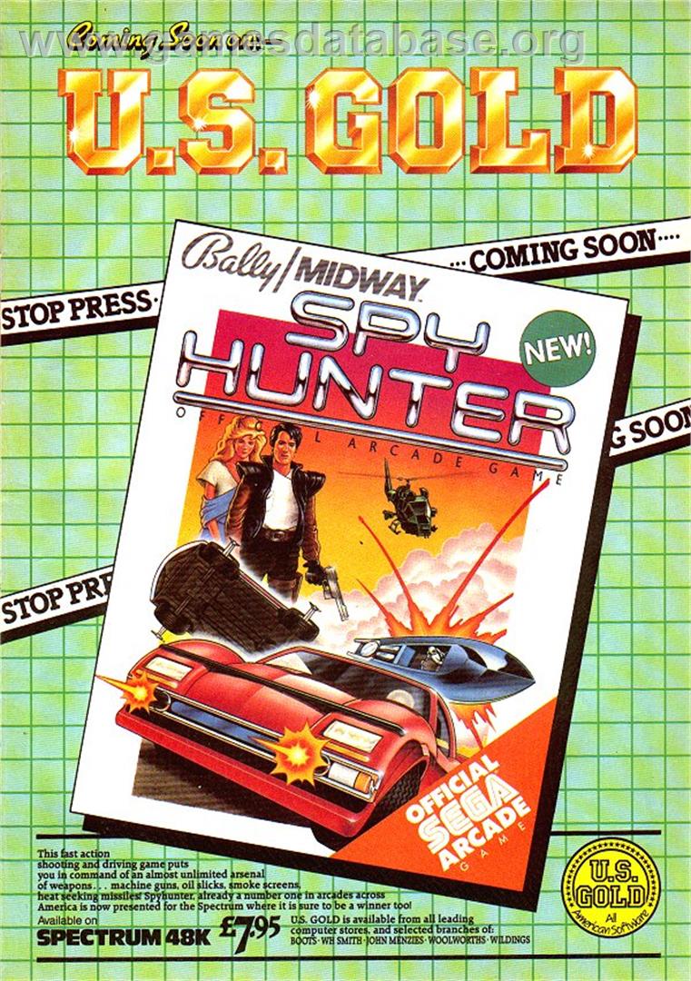 Spy Hunter - Sinclair ZX Spectrum - Artwork - Advert