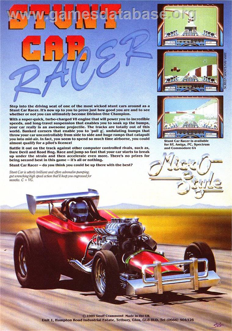 Stunt Car Racer - Sinclair ZX Spectrum - Artwork - Advert