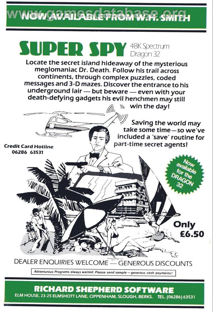 Super Spy - Commodore 64 - Artwork - Advert