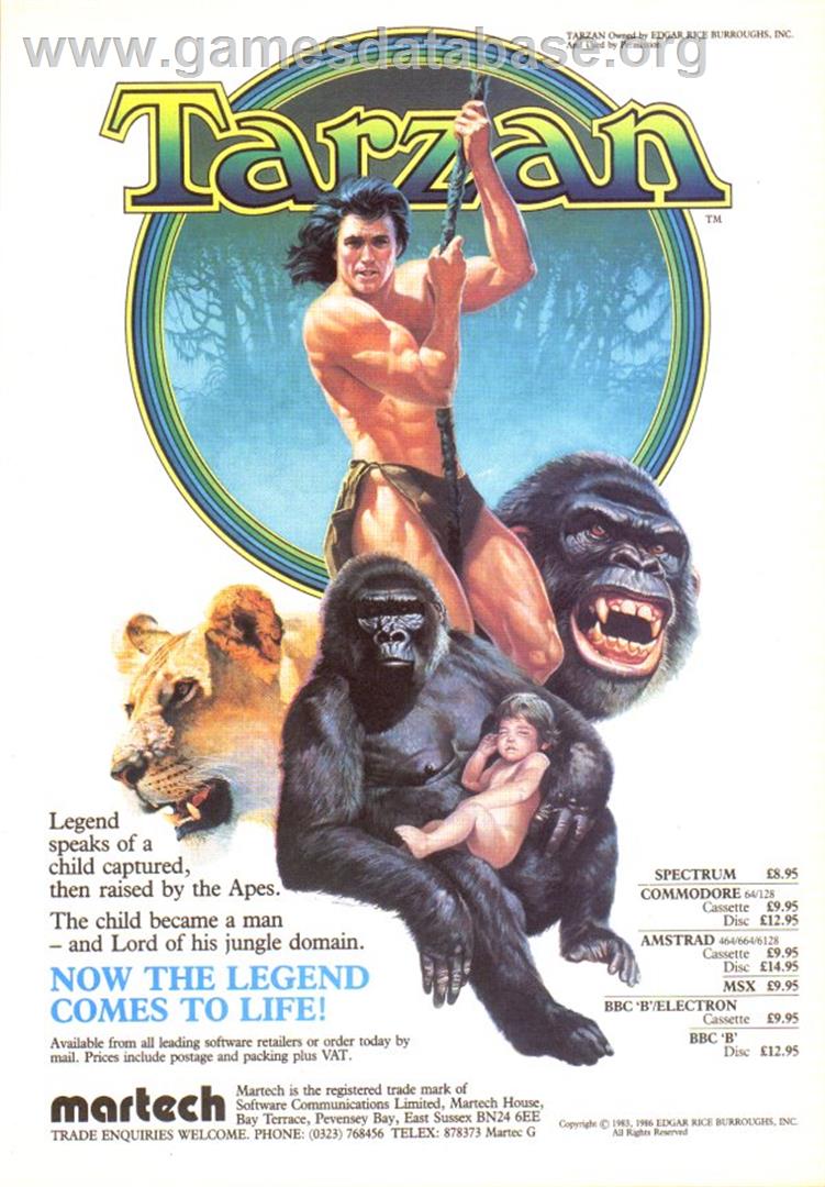 Tarzan - Sinclair ZX Spectrum - Artwork - Advert