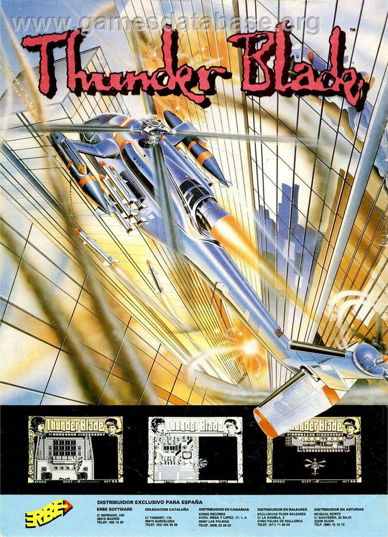 Thunder Blade - Sinclair ZX Spectrum - Artwork - Advert