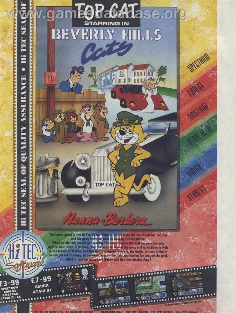 Top Cat in Beverly Hills Cats - Commodore 64 - Artwork - Advert