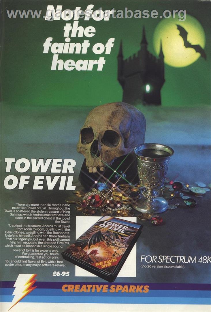 Tower Of Evil - Sinclair ZX Spectrum - Artwork - Advert