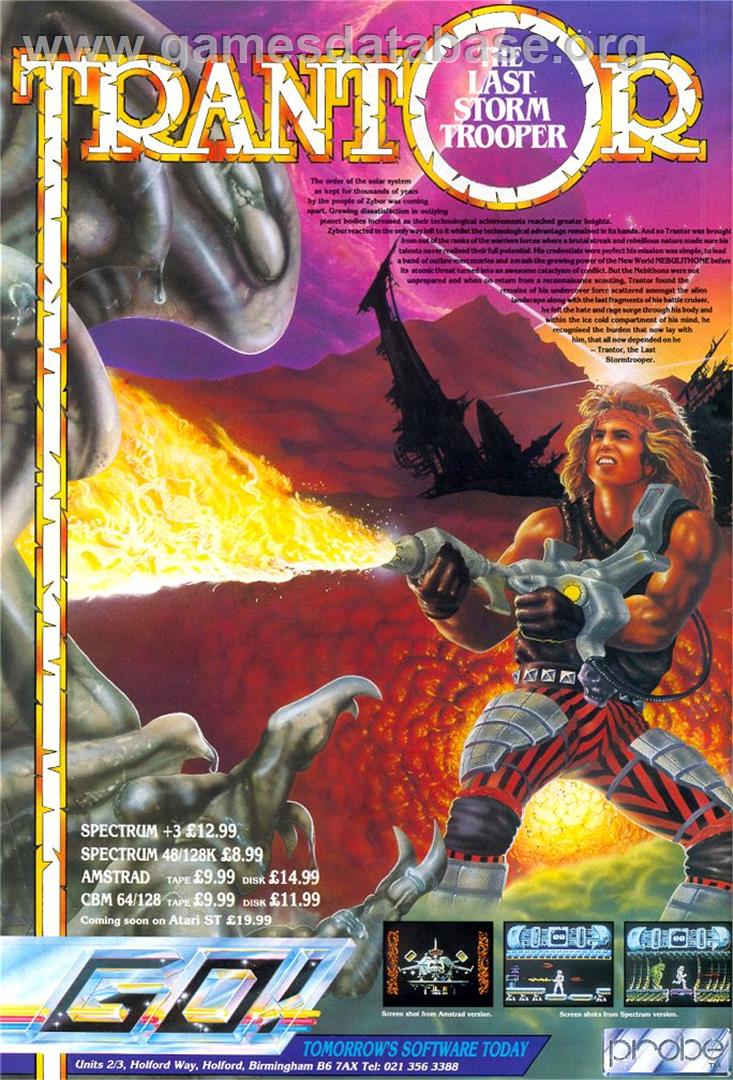 Trantor the Last Stormtrooper - Sinclair ZX Spectrum - Artwork - Advert
